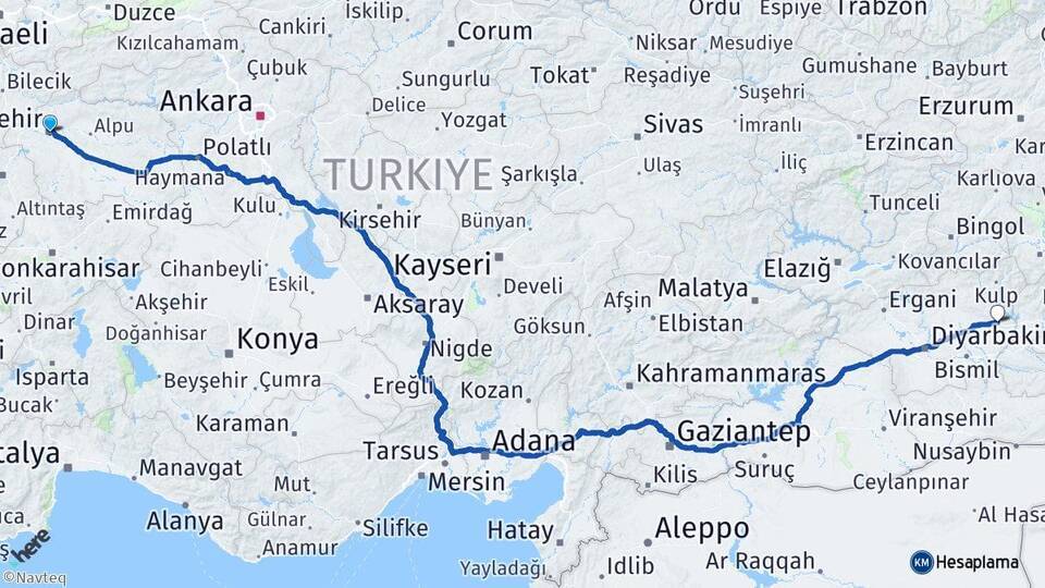 Eskişehir Silvan Arası Kaç Km - Yol Tarifi