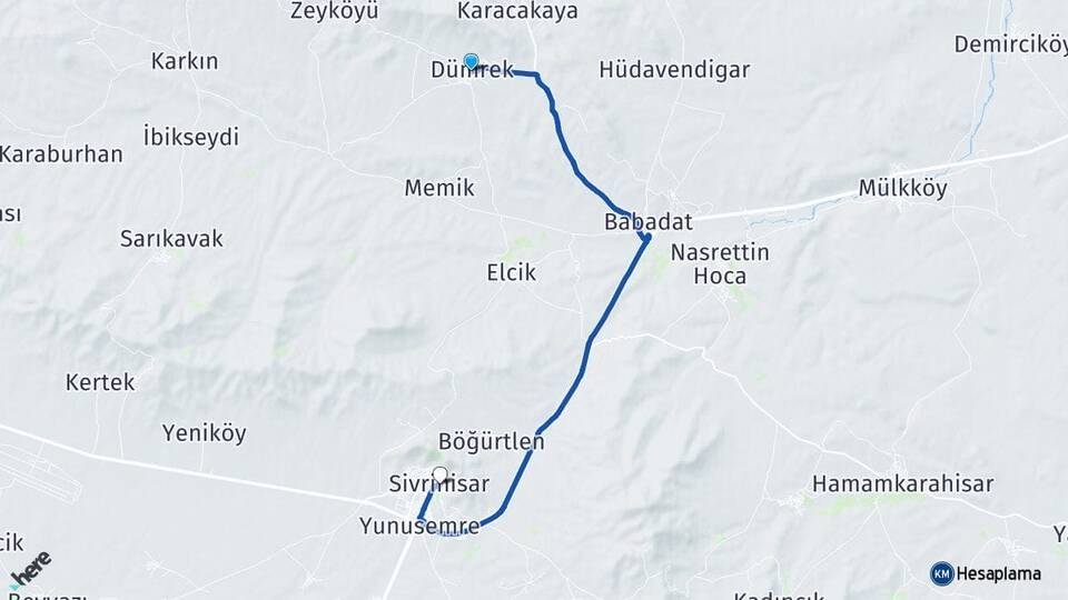 Dümrek Sivrihisar Arası Kaç Km - Yol Tarifi