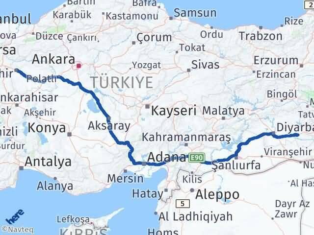 Tepebaşı Batman Arası Kaç Km - Yol Tarifi