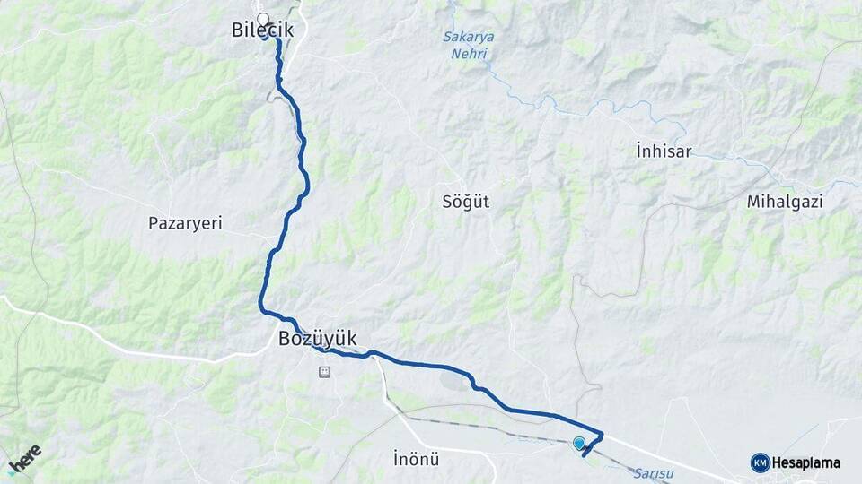 Tepebaşı Bilecik Arası Kaç Km - Yol Tarifi