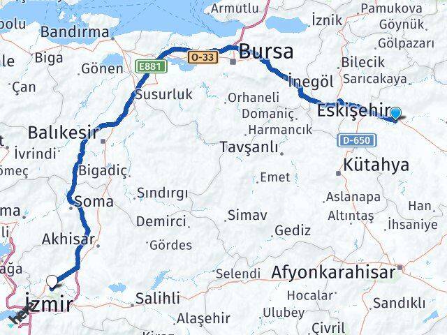 Tepebaşı Manisa Arası Kaç Km - Yol Tarifi