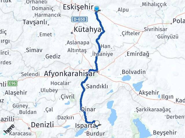 Merkez Yeni Süleyman Demirel Üniversitesi Arası Kaç Km - Yol Tarifi