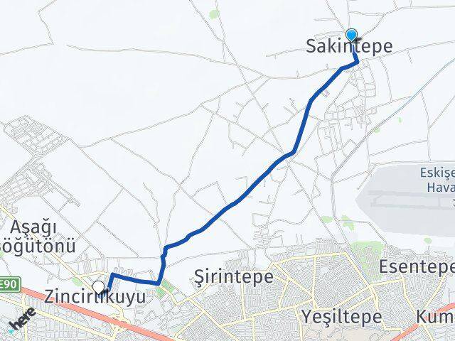 Sakintepe Zincirlikuyu Arası Kaç Km - Yol Tarifi
