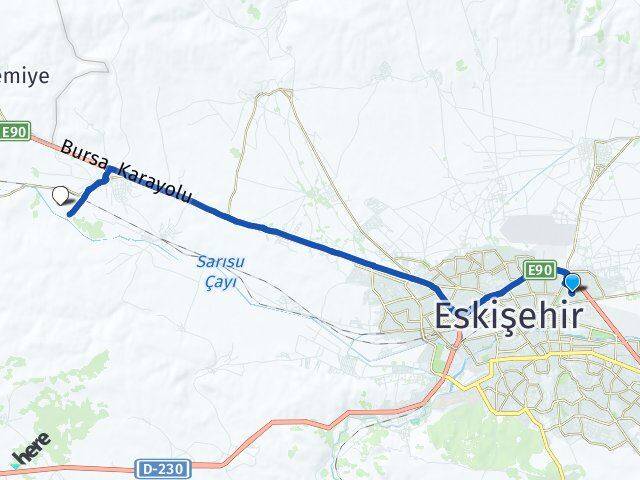 Şarhöyük Tepebaşı Arası Kaç Km - Yol Tarifi