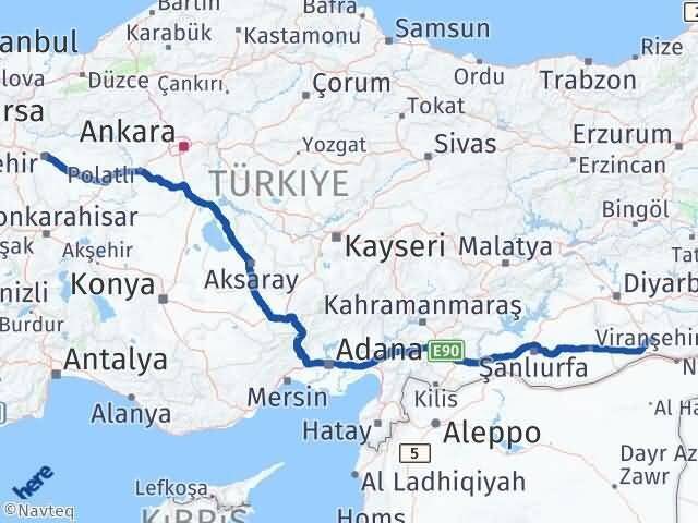 Eskişehir Yeşilli Arası Kaç Km - Yol Tarifi