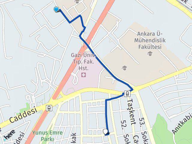 Gazi Üniversitesi Bahçelievler Arası Kaç Km - Yol Tarifi