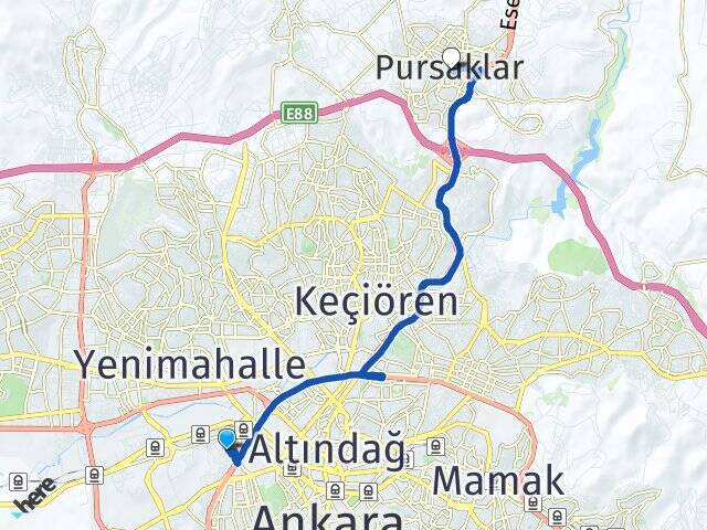 Gazi Üniversitesi Pursaklar Arası Kaç Km - Yol Tarifi