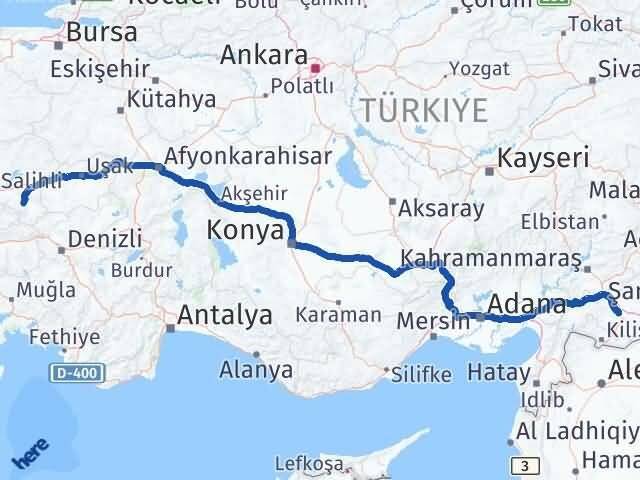 Gaziantep Alaşehir Manisa Arası Kaç Km - Yol Haritası