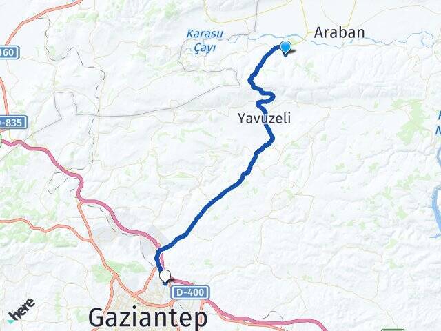 Dağdancık Gaziantep Otogarı Arası Kaç Km - Yol Tarifi