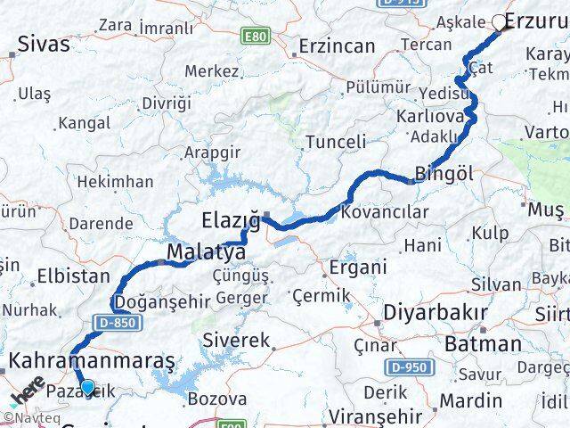 Araban Erzurum Arası Kaç Km - Yol Tarifi