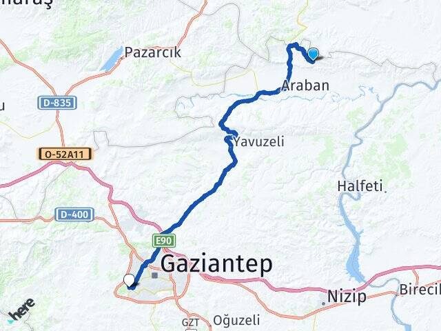 Gökçepayam Gaziantep Üniversitesi Arası Kaç Km - Yol Tarifi