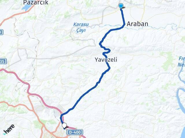 Köklüce Gaziantep Otogarı Arası Kaç Km - Yol Tarifi