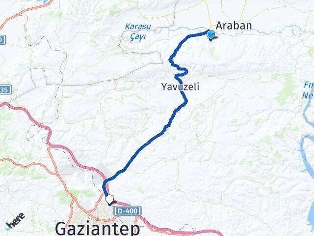 Körhacıobası Gaziantep Otogarı Arası Kaç Km - Yol Tarifi