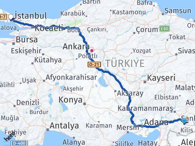 Gaziantep Bayrampaşa İstanbul Arası Kaç Km - Yol Haritası