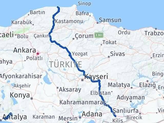 Gaziantep Bozkurt Arası Kaç Km - Yol Tarifi