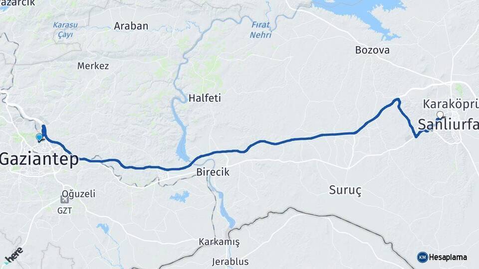 Gaziantep Eyyübiye Arası Kaç Km - Yol Tarifi