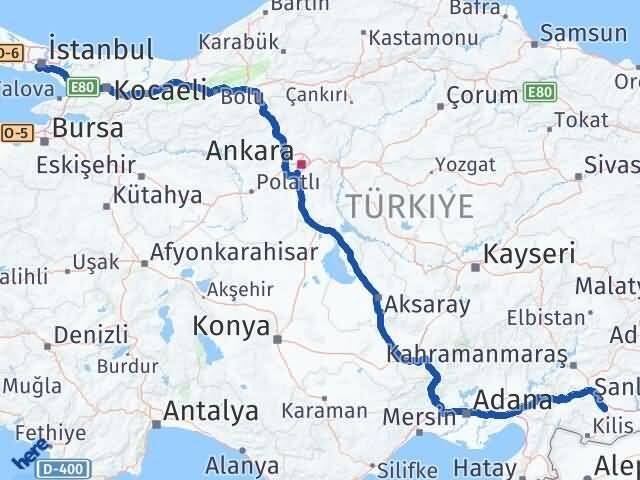 Gaziantep Fatih İstanbul Arası Kaç Km - Yol Haritası