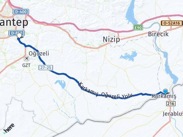 Karşıyaka Hasan Kalyoncu Üniversitesi Arası Kaç Km - Yol Tarifi