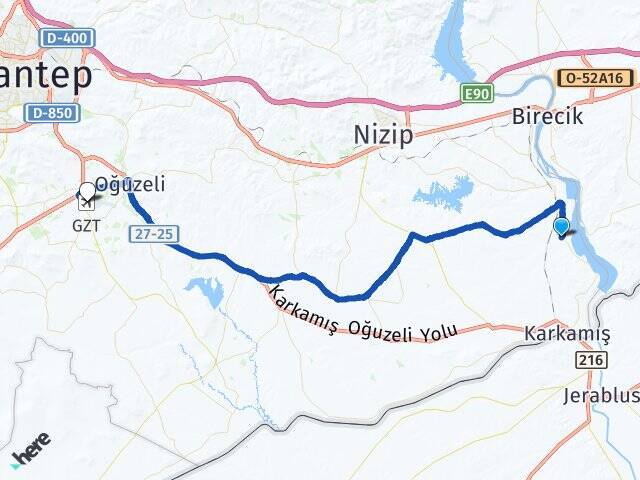 Kelekli Gaziantep Havalimanı Arası Kaç Km - Yol Tarifi