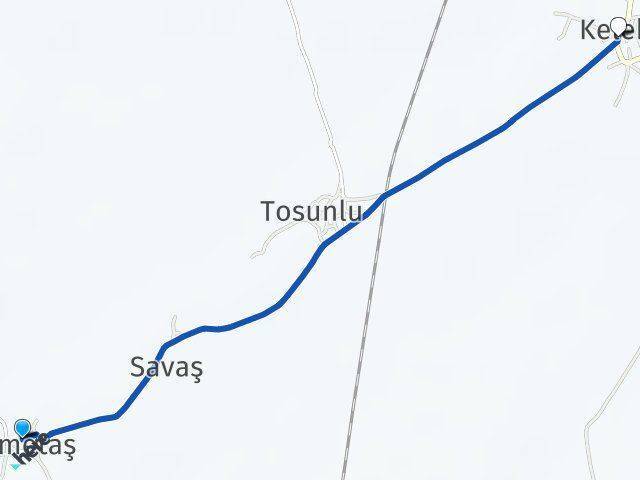 Örmetaş Kelekli Arası Kaç Km - Yol Tarifi
