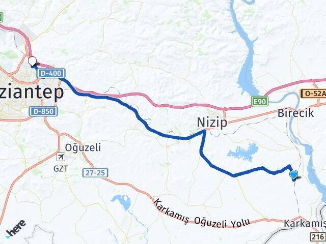 Tosunlu Gaziantep Otogarı Arası Kaç Km - Yol Tarifi