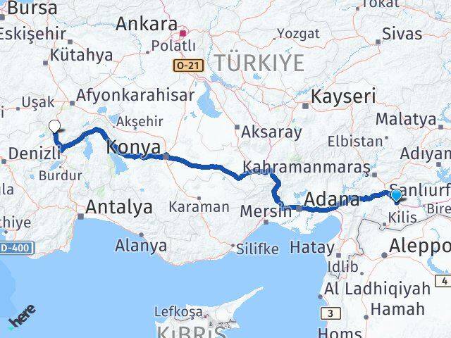 Gaziantep Kızılören Afyonkarahisar Arası Kaç Km - Yol Haritası