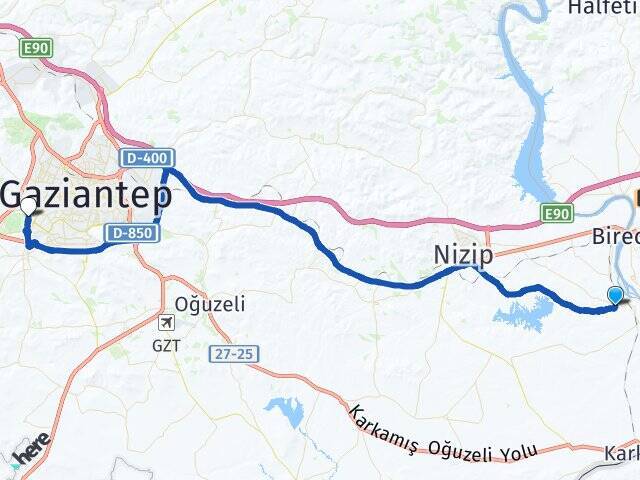 Gülkaya Gaziantep Üniversitesi Arası Kaç Km - Yol Tarifi