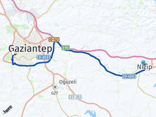 Pazar Camii Gaziantep Üniversitesi Arası Kaç Km - Yol Tarifi