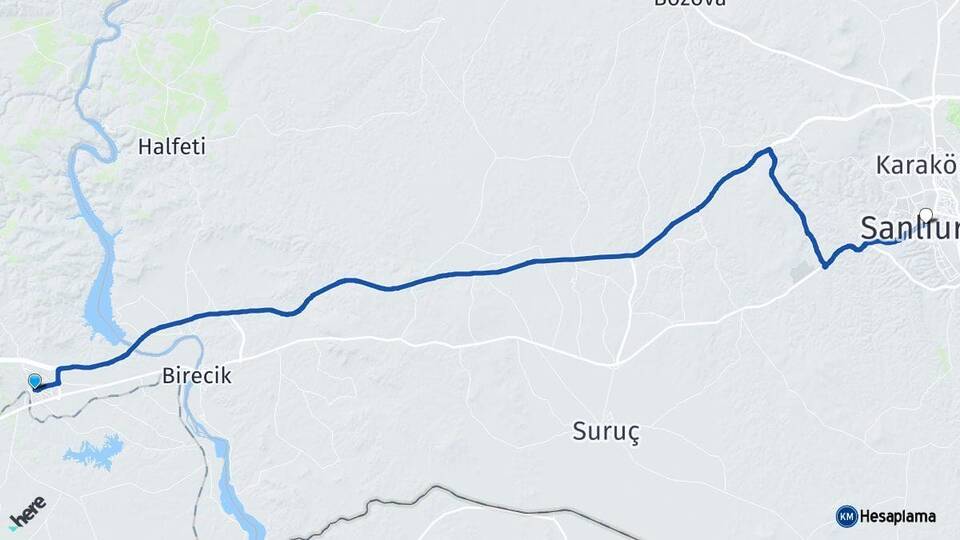 Gaziantep Nizip Şanlıurfa Arası Kaç Km - Yol Haritası