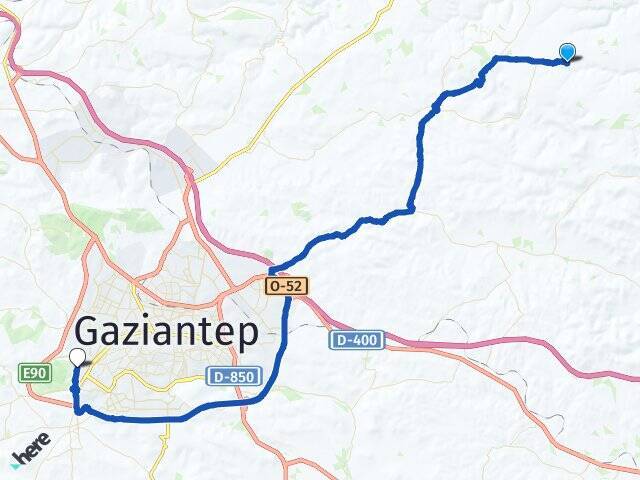 Tosunlu Gaziantep Üniversitesi Arası Kaç Km - Yol Tarifi
