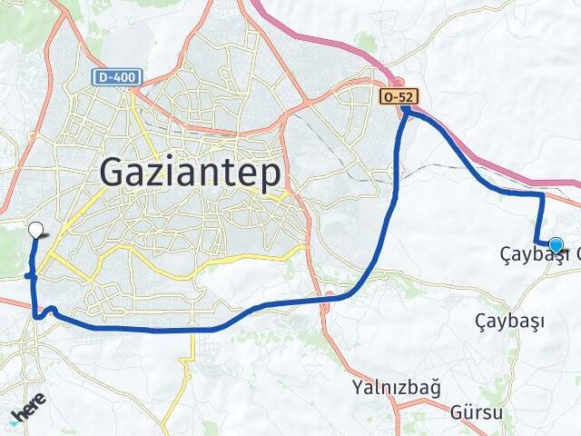 Çaybaşı OSB Gaziantep Üniversitesi Arası Kaç Km - Yol Tarifi