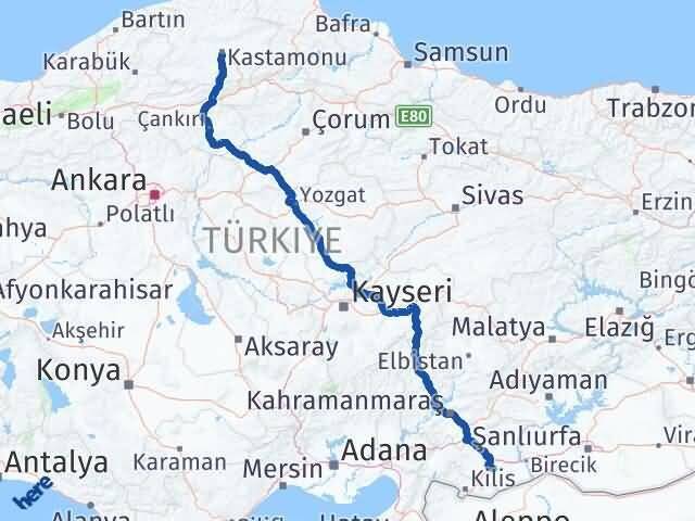 Oğuzeli Kastamonu Arası Kaç Km - Yol Tarifi