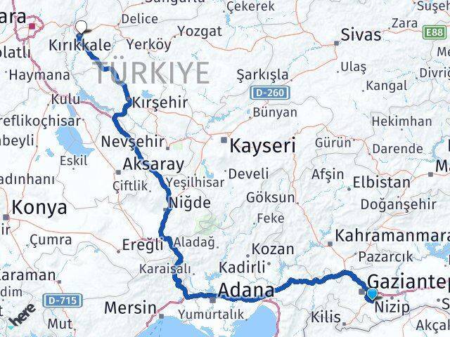 Oğuzeli Kırıkkale Arası Kaç Km - Yol Tarifi