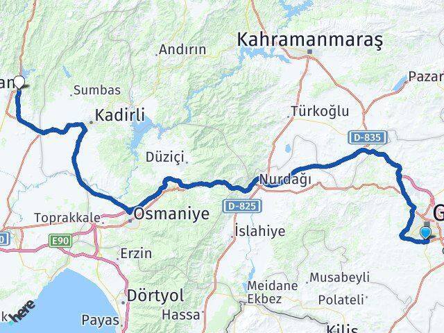 Akkent Kozan Arası Kaç Km - Yol Tarifi