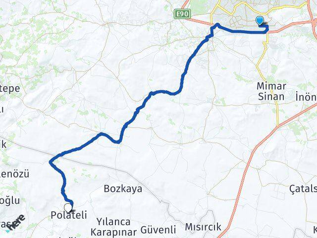 Akkent Polateli Arası Kaç Km - Yol Tarifi