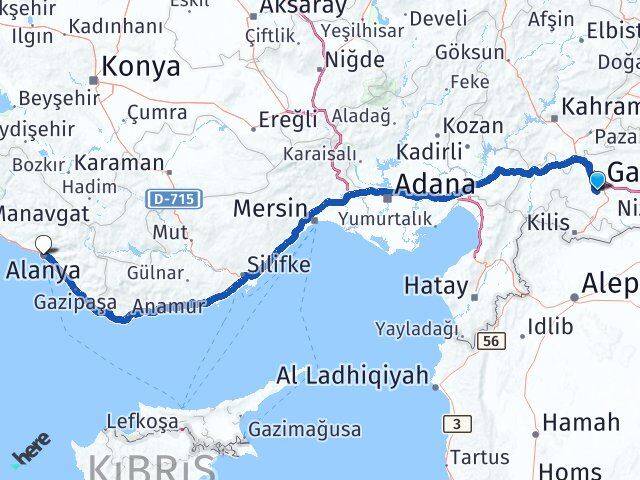 Bülbülzade Alanya Arası Kaç Km - Yol Tarifi