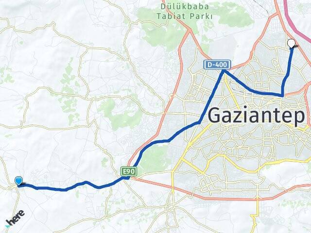 Burç Esentepe Gaziantep Otogarı Arası Kaç Km - Yol Tarifi