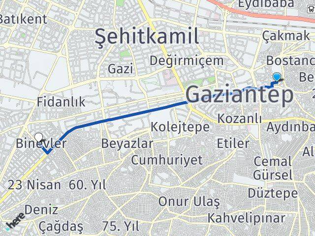 Karagöz Binevler Arası Kaç Km - Yol Tarifi