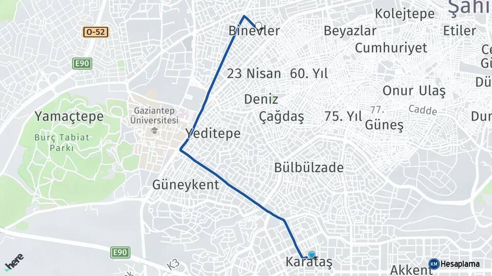 Karataş Binevler Arası Kaç Km - Yol Tarifi
