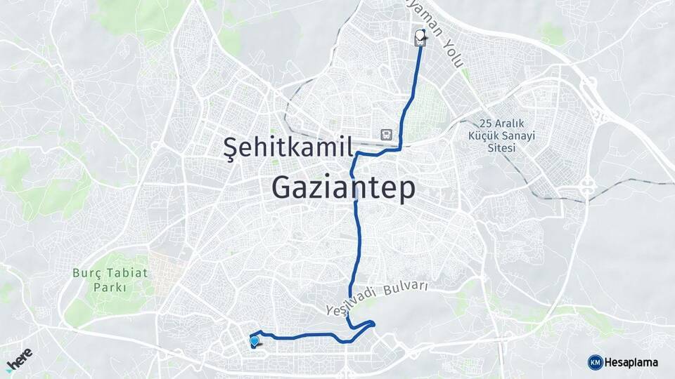 Karataş Gaziantep Otogarı Arası Kaç Km - Yol Tarifi