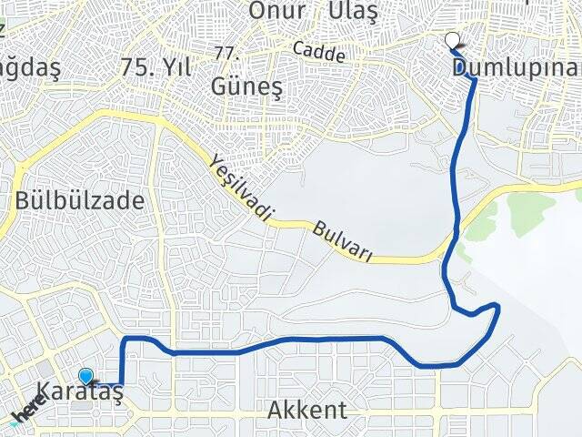 Karataş Kahvelipınar Arası Kaç Km - Yol Tarifi