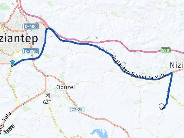 Mavikent Nizip Arası Kaç Km - Yol Tarifi