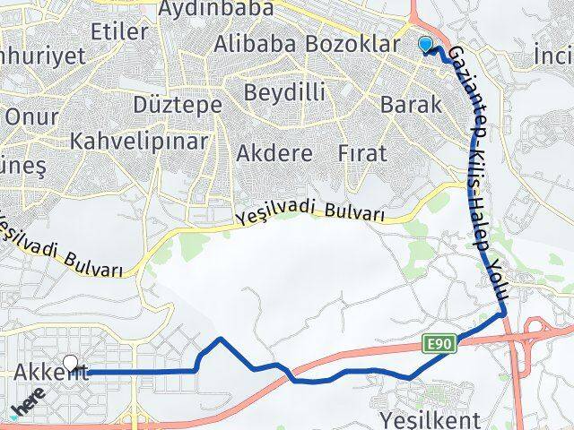 Perilikaya Akkent Arası Kaç Km - Yol Tarifi