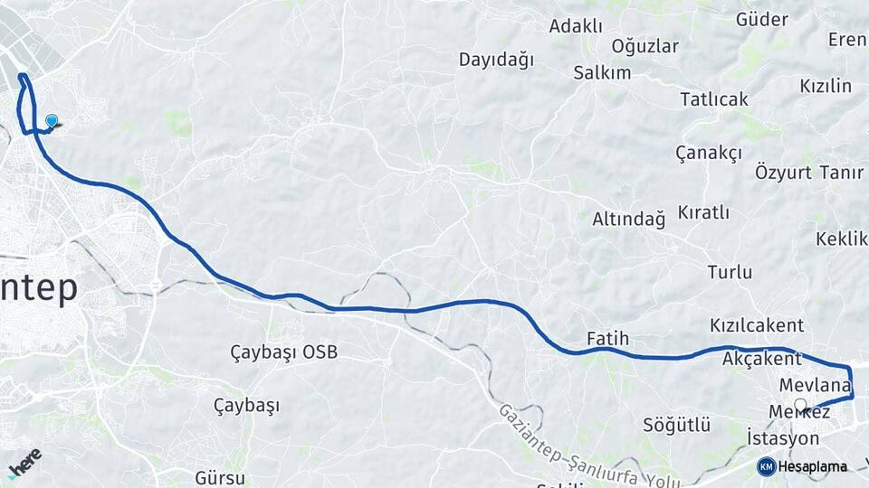 Beykent Nizip Arası Kaç Km - Yol Tarifi