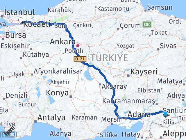 Gaziantep Şehitkamil Kocaeli Arası Kaç Km - Yol Haritası