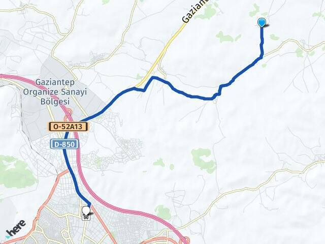 Kozluyazı Gaziantep Otogarı Arası Kaç Km - Yol Tarifi