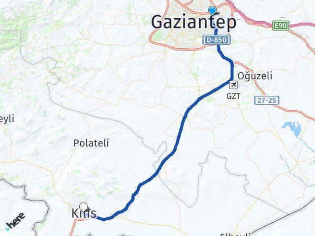 Seyrantepe Kilis Arası Kaç Km - Yol Tarifi