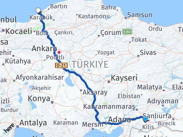 Gaziantep Şehitkamil Zonguldak Arası Kaç Km - Yol Haritası