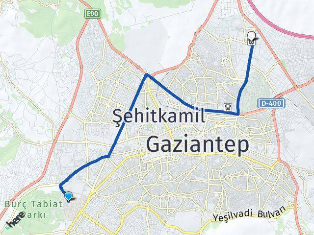 Gaziantep Üniversitesi Gaziantep Otogarı Arası Kaç Km - Yol Tarifi