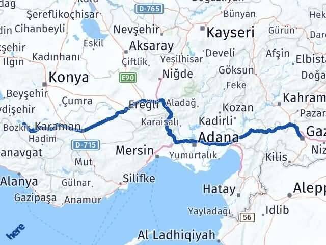 Gaziantep Yalıhüyük Arası Kaç Km - Yol Tarifi